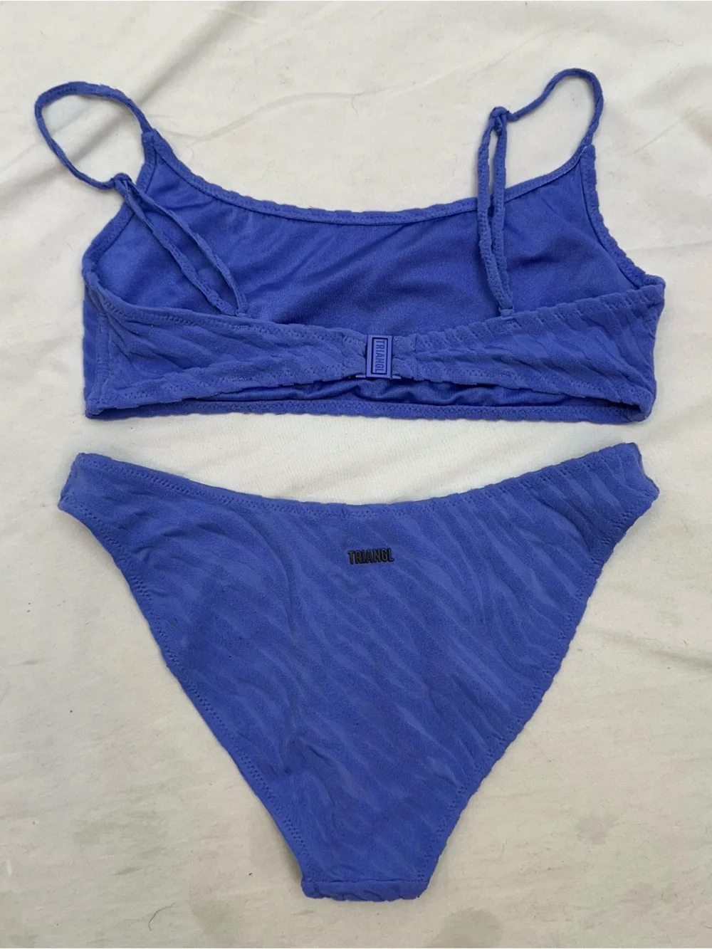 triangl swimwear purple Textured Bikini Two-Piece
